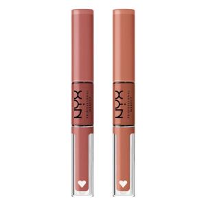 imageNYX PROFESSIONAL MAKEUP Shine Loud LongLasting Liquid Lipstick with Clear Lip Gloss  Global Citizen Medium Neutral NudePack Of 2 Magic Maker  Goal Crusher