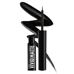 imageNYX PROFESSIONAL MAKEUP Vivid Matte Liquid Liner SmearResistant Eyeliner with Precise Tip  Black01 Black