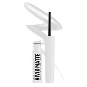 imageNYX PROFESSIONAL MAKEUP Vivid Matte Liquid Liner SmearResistant Eyeliner with Precise Tip  Black02 White