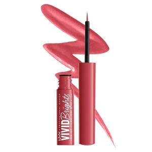 imageNYX PROFESSIONAL MAKEUP Vivid Matte Liquid Liner SmearResistant Eyeliner with Precise Tip  Black04 On Red