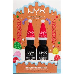 imageNYX PROFESSIONAL MAKEUP Makeup Setting Spray Duo Holiday Gift Set  Matte Finish LongLasting Face Mist for up to 16HR Wear Vegan Formula