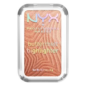 imageNYX PROFESSIONAL MAKEUP Buttermelt Highlighter Powder Highlighter Makeup With Up to 12H Wear and High Impact Glow  40 No 1 Butta Holographic LavenderButta In Bronze