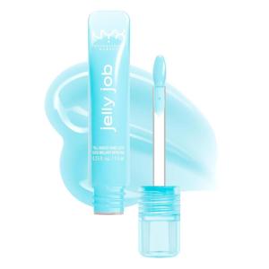 imageNYX PROFESSIONAL MAKEUP Jelly Job Lip Gloss Lip Tint Gloss with FullBodied Smoothing and HyperGlossy Shine  Jelly Frost Icy Blue