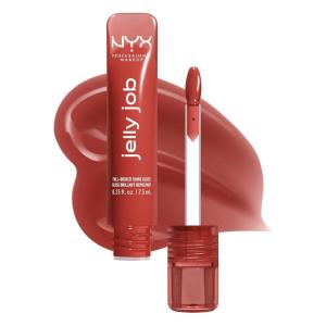imageNYX PROFESSIONAL MAKEUP Jelly Job Lip Gloss Lip Tint Gloss with FullBodied Smoothing and HyperGlossy Shine  Jelly Squeeze Peach Pearl Shimmer06 Jelly Filled