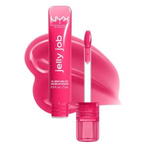 imageNYX PROFESSIONAL MAKEUP Jelly Job Lip Gloss Lip Tint Gloss with FullBodied Smoothing and HyperGlossy Shine  Jelly Squeeze Peach Pearl Shimmer10 Juicy Jelly