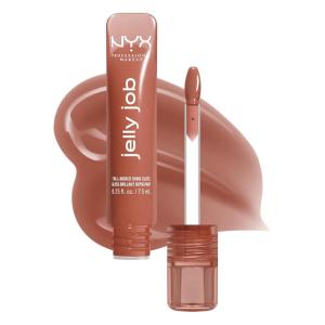 imageNYX PROFESSIONAL MAKEUP Jelly Job Lip Gloss Lip Tint Gloss with FullBodied Smoothing and HyperGlossy Shine  Toast N Jelly Pale Nude