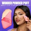 imageNYX PROFESSIONAL MAKEUP Wonder Setting Powder Puff Applicator Soft Reusable Triangle Powder Puff For Applying Loose Or Pressed Powders Baking and Brightening 1 Count