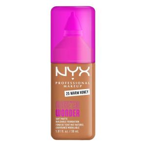 imageNYX PROFESSIONAL MAKEUP Make Em Wonder Liquid Foundation 24HR Foundation Makeup With A Soft Matte Finish Buildable Full Coverage  08 Vanilla25 Warm Honey