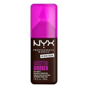 imageNYX PROFESSIONAL MAKEUP Make Em Wonder Liquid Foundation 24HR Foundation Makeup With A Soft Matte Finish Buildable Full Coverage  08 Vanilla45 Rich Cocoa